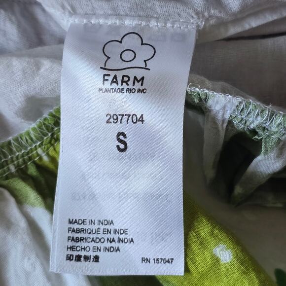 Farm Rio Tropical Floral Tiered Midi Dress Sz S Smocked Ruffle Boho QuietLuxury - Picture 8 of 9